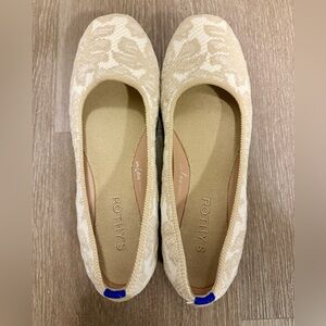 Rothy’s The Max Square Flats – Size 8.5 – Chantilly White – Like New